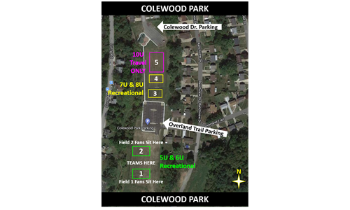 Colewood Field Layout Fall 2020